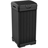 Los mejores  - Keter Baltimore - Cubo de Basura (plástico- 125 L- 87-4 cm)- Color Negro